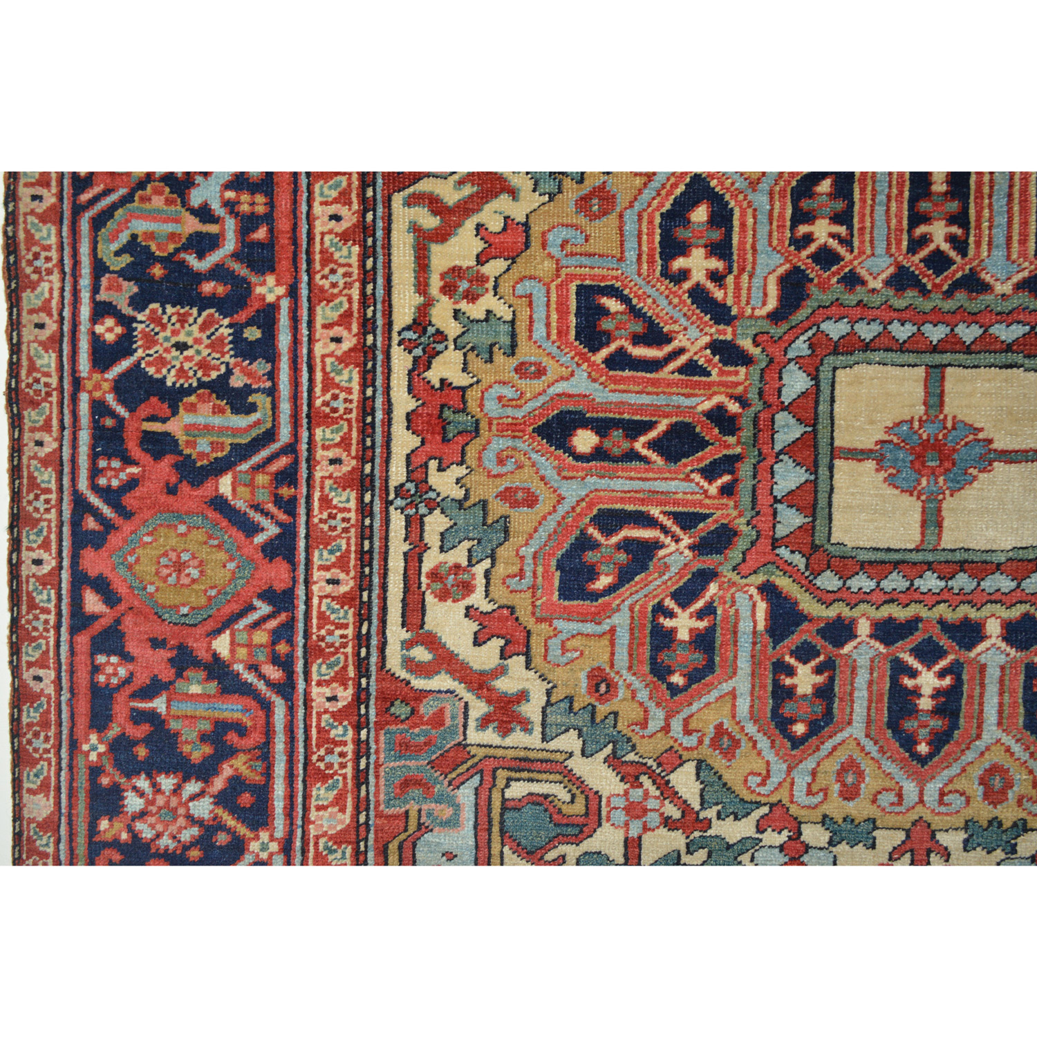 Detail of an antique Heriz Serapi rug