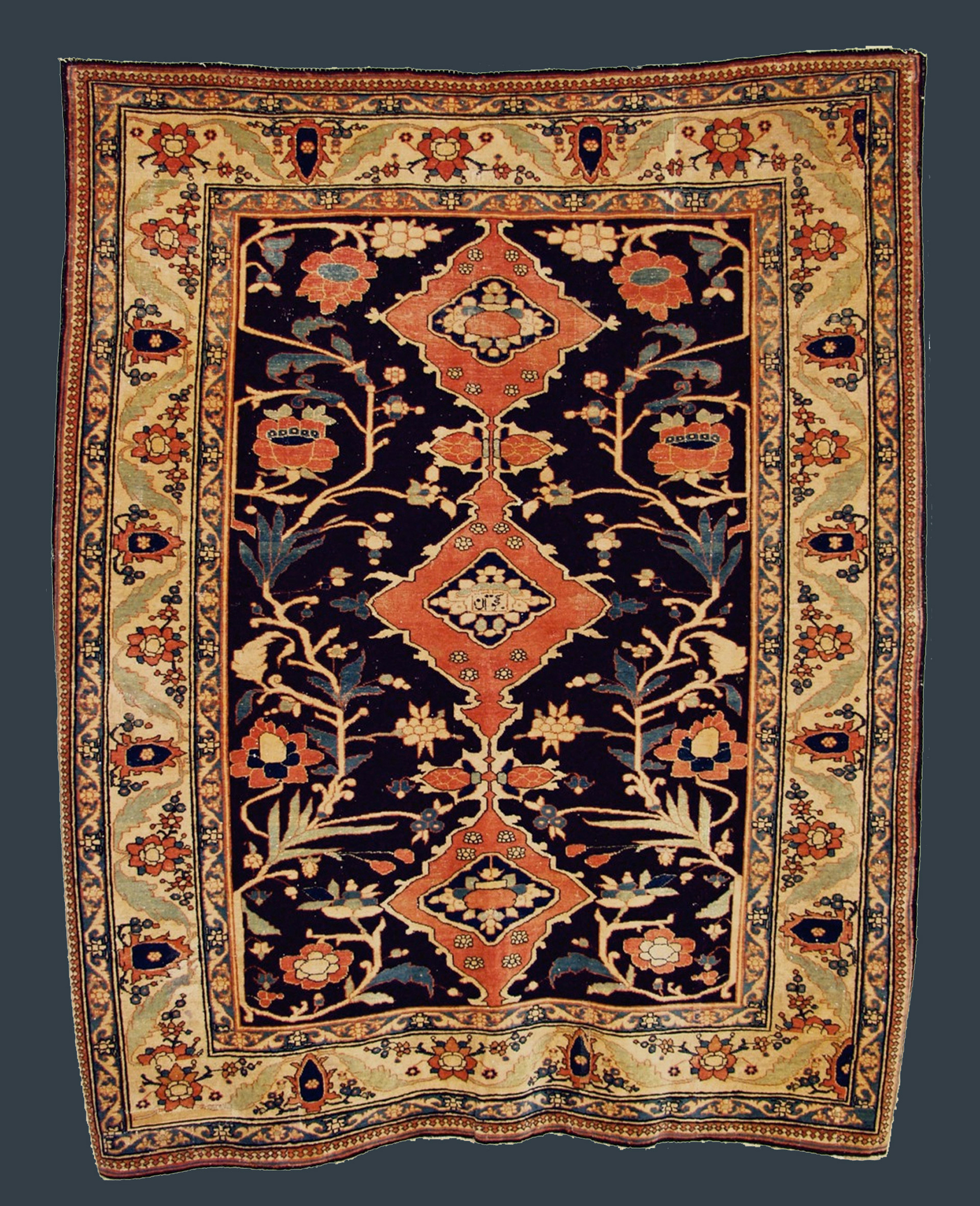 Antique Persian Tabriz rug