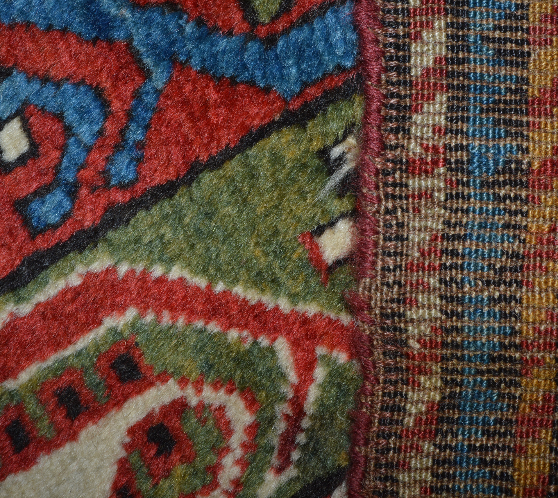 Weave of antique south Caucasian Karabagh rug