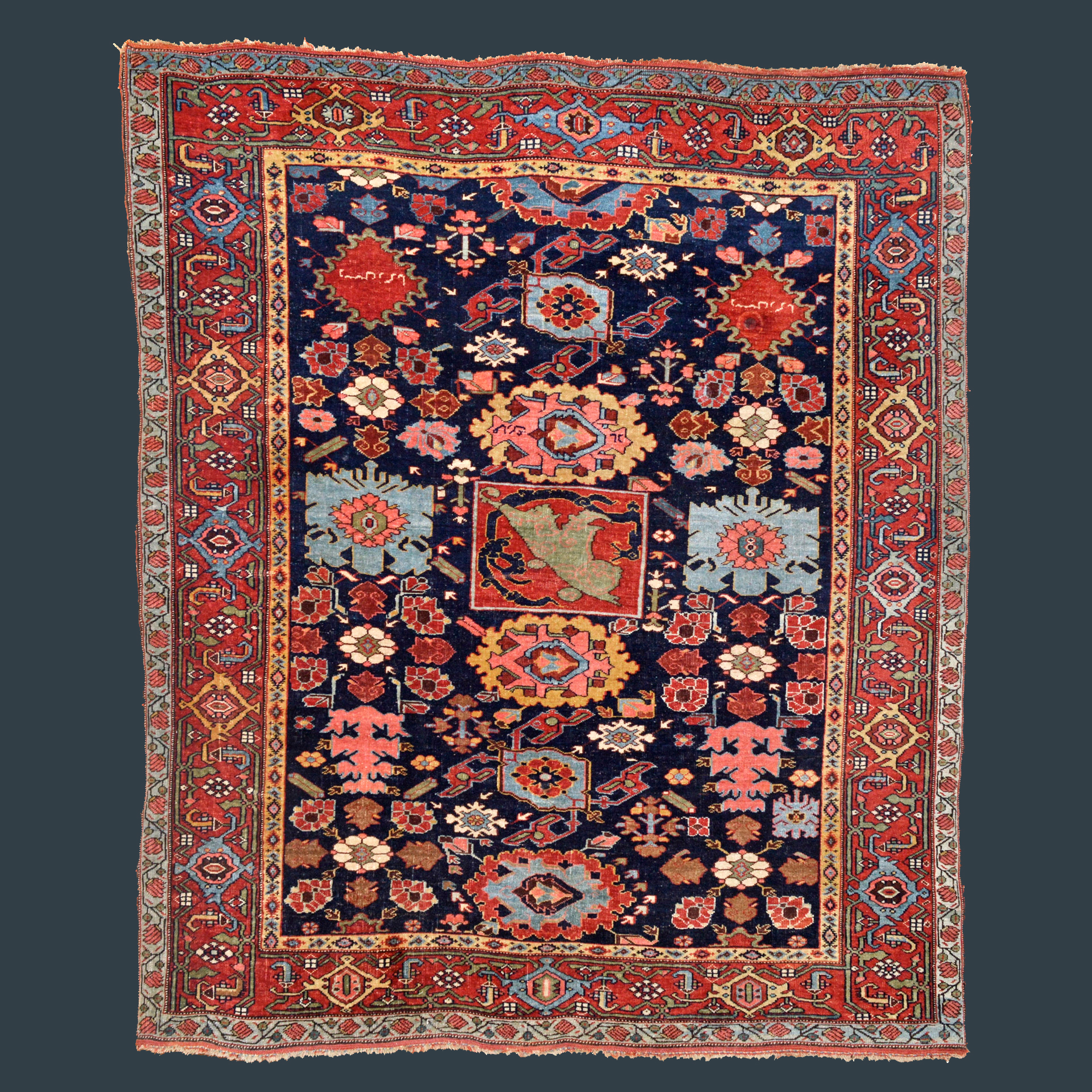 Antique Bidjar rug with Harshang design, northwest Persia, circa 1880