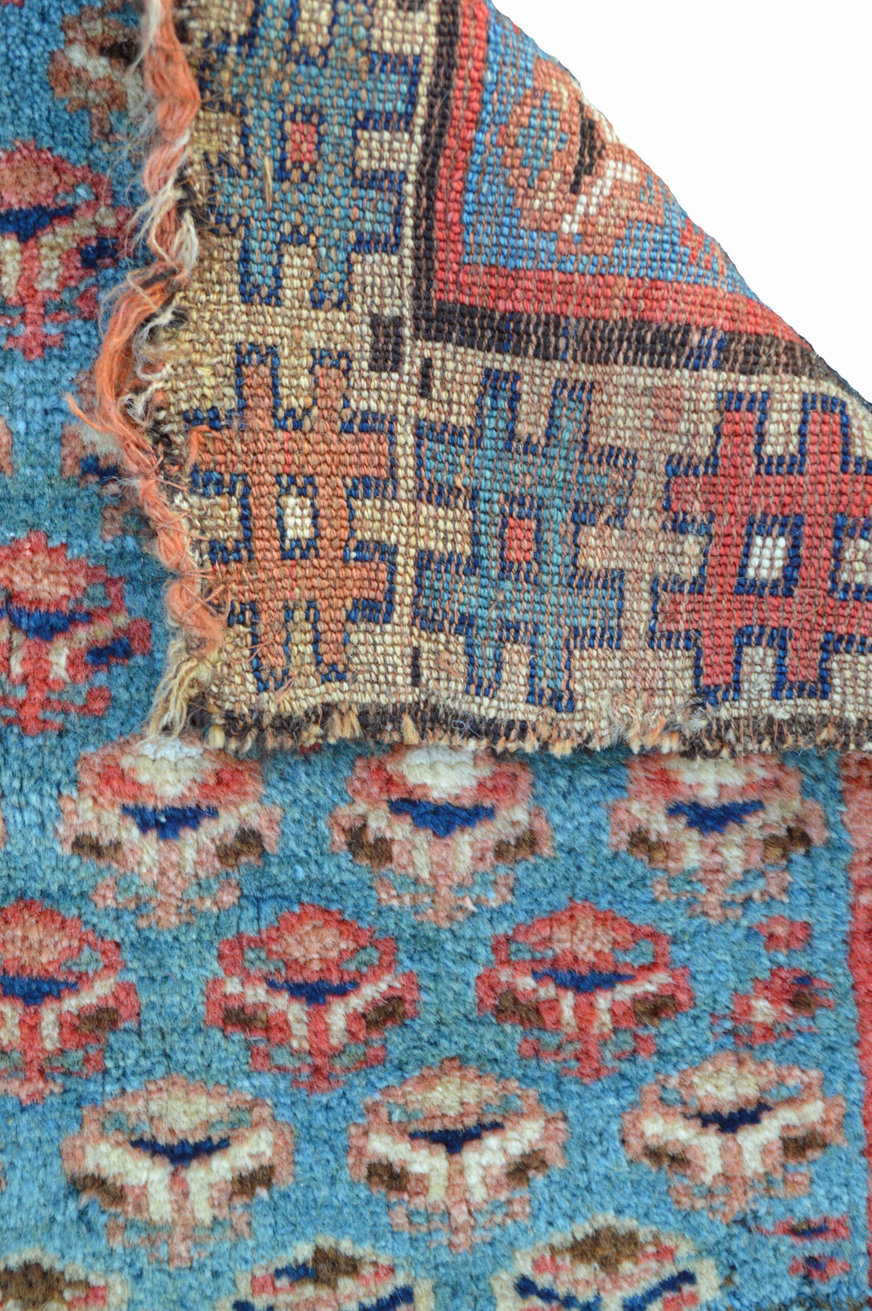 Weave detail of an antique Kurdish bag face from northwest Persia