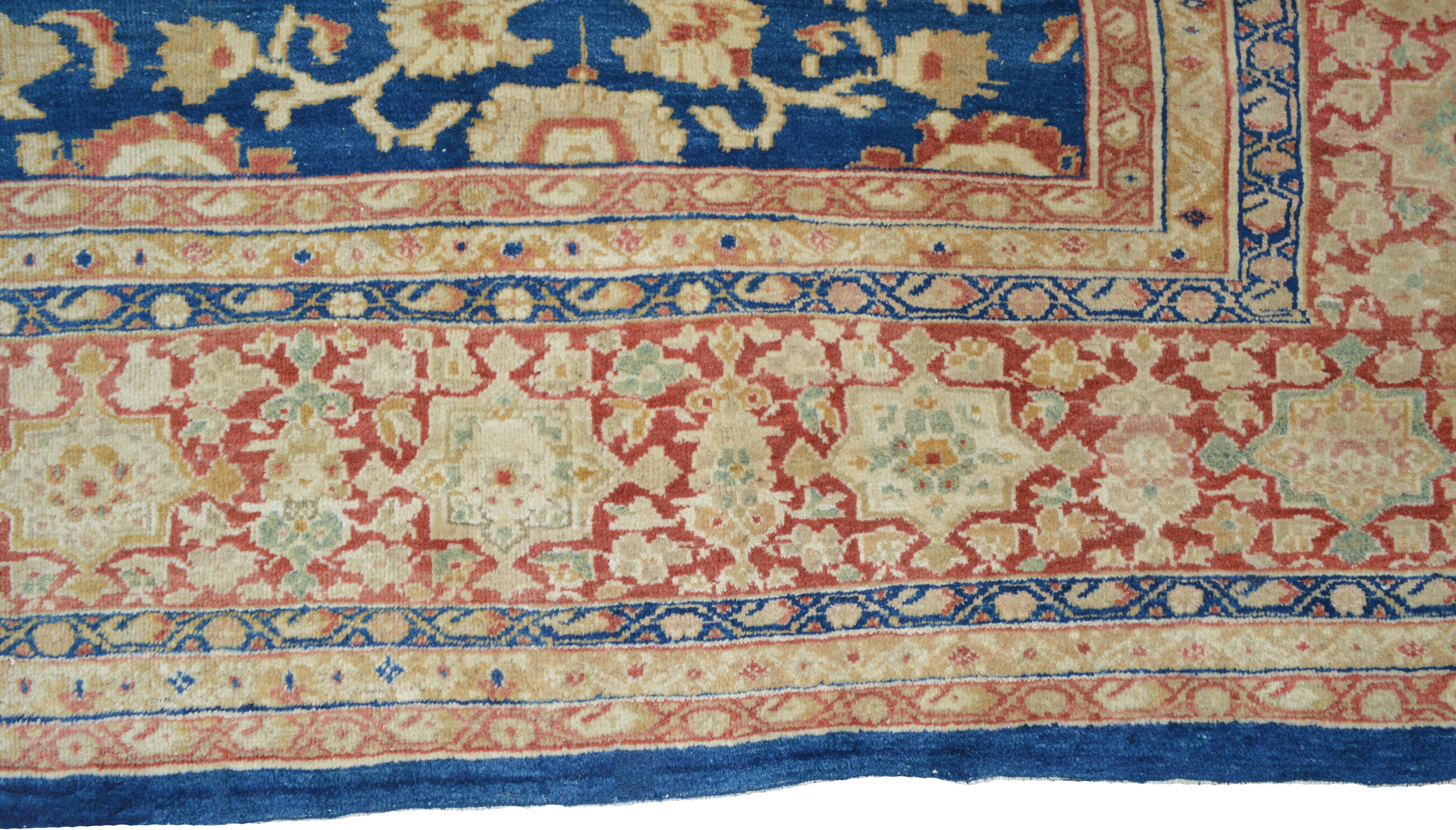 Border detail from an antique Persian Sultanabad carpet
