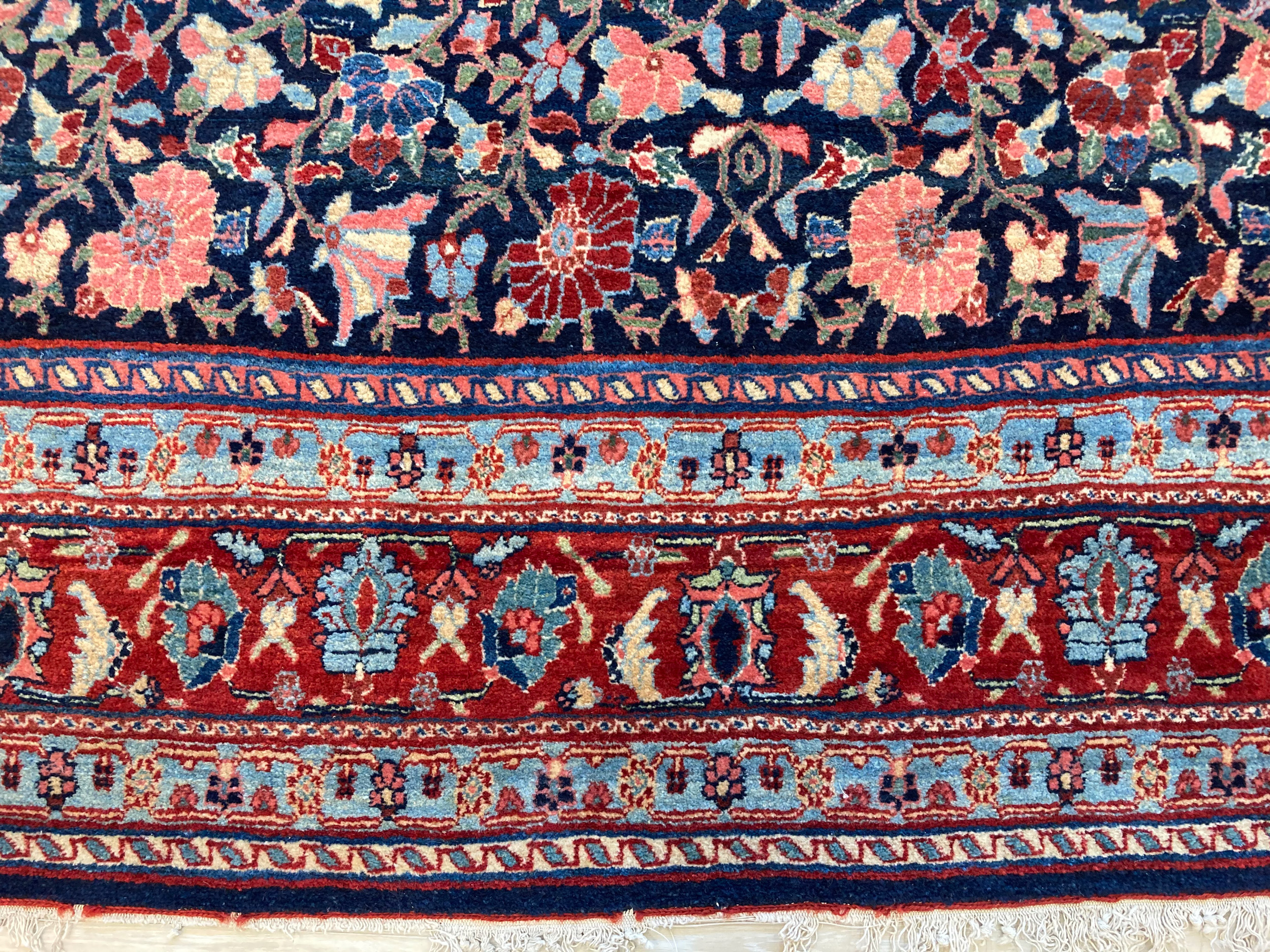 Border detail from an antique Persian Bidjar carpet - Douglas Stock Gallery, antique carpets Boston, New York, Washington DC Oriental rugs