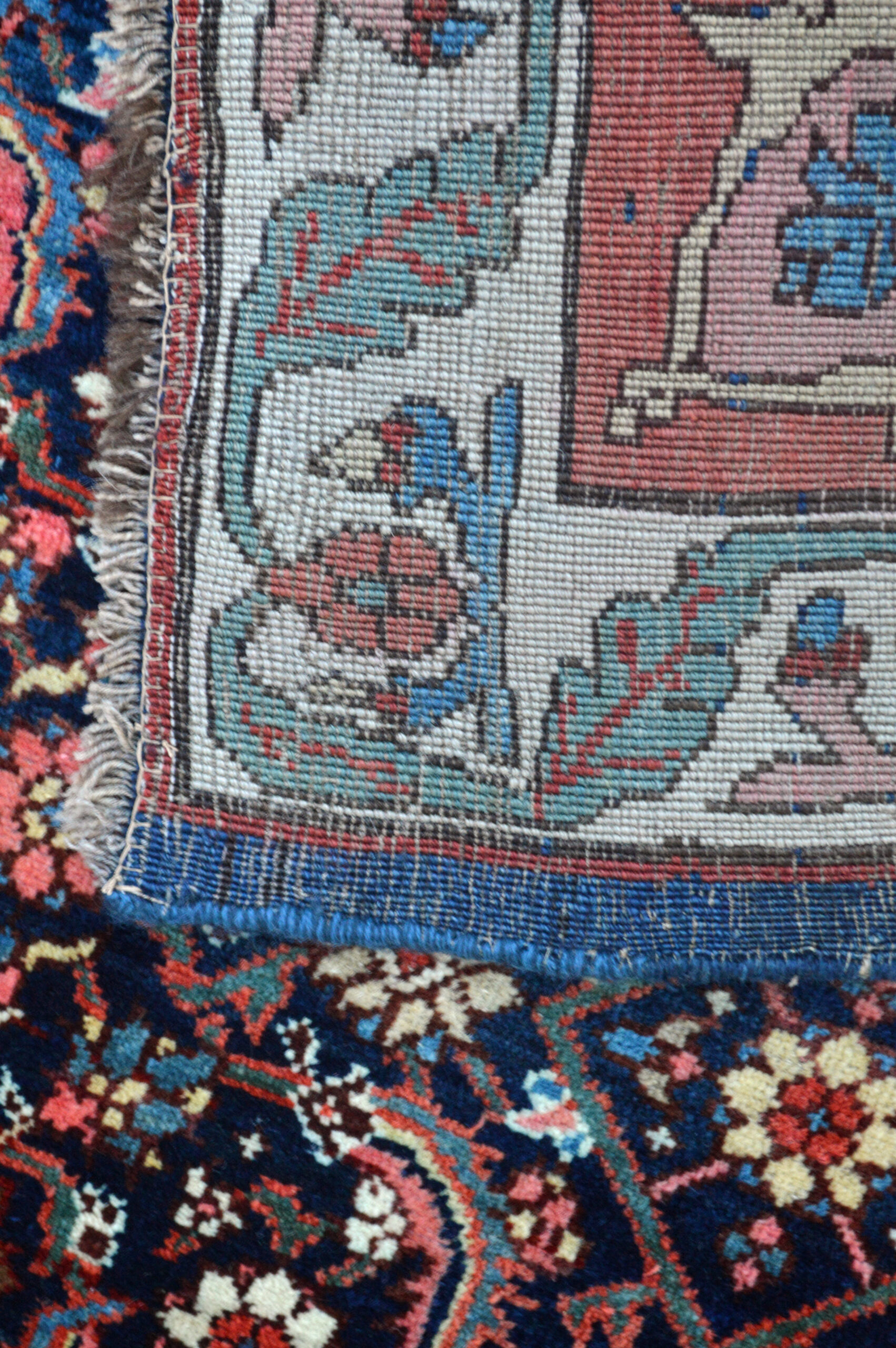 Weave detail from an antique Persian Bidjar carpet - Douglas Stock Gallery antique Oriental rugs Boston,MA area
