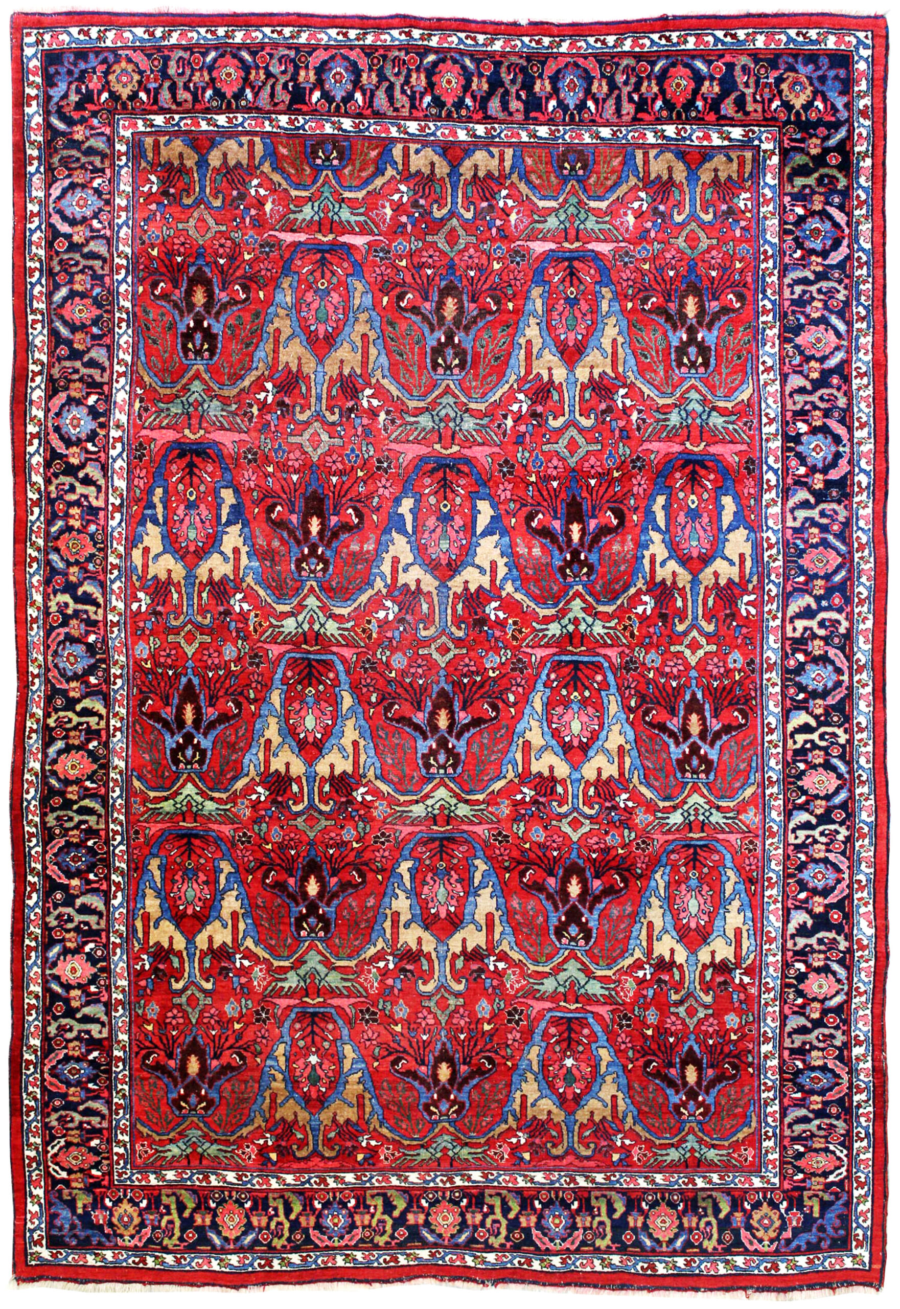 19th century Persian Bidjar carpet with Calyx design