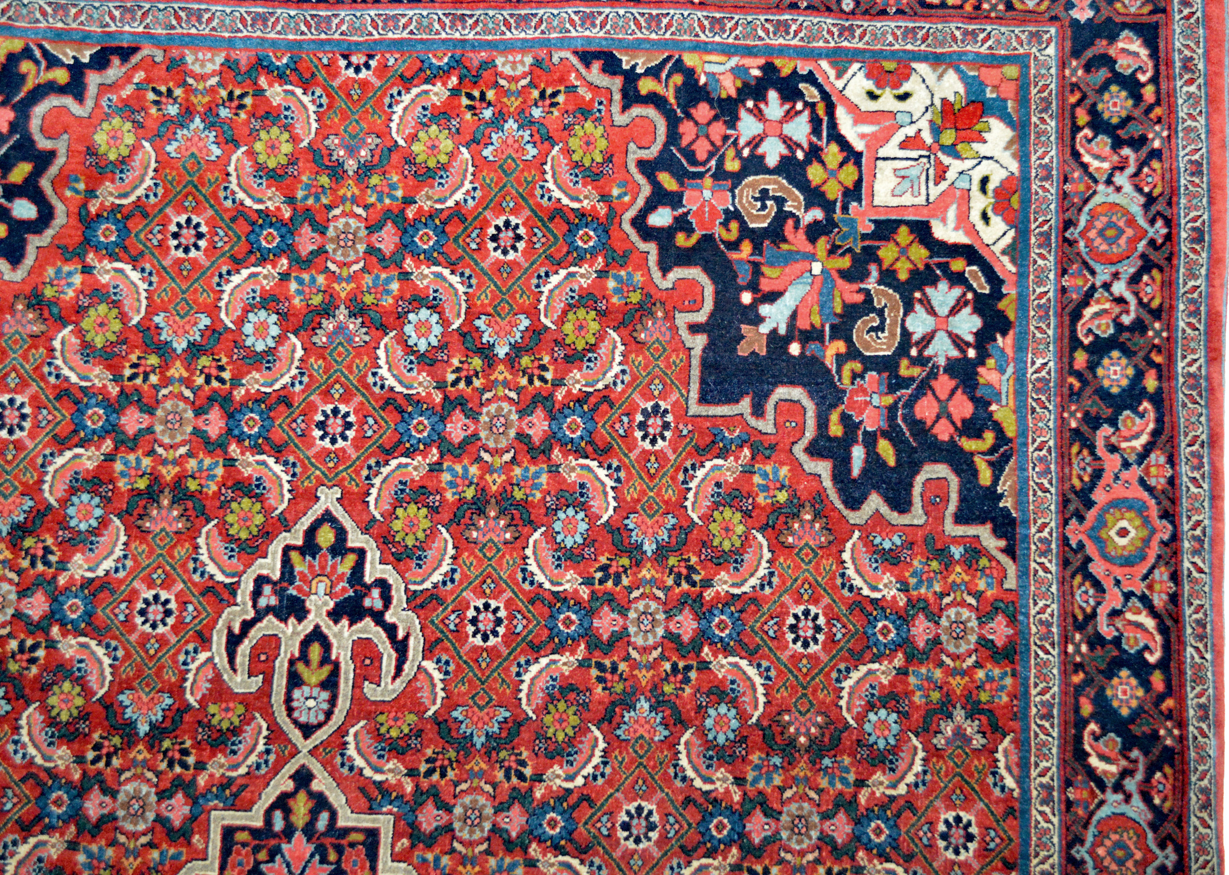 Detail of a fine Persian Halvai Bidjar rug, northwest Persia, circa 1920 - Douglas Stock Gallery
