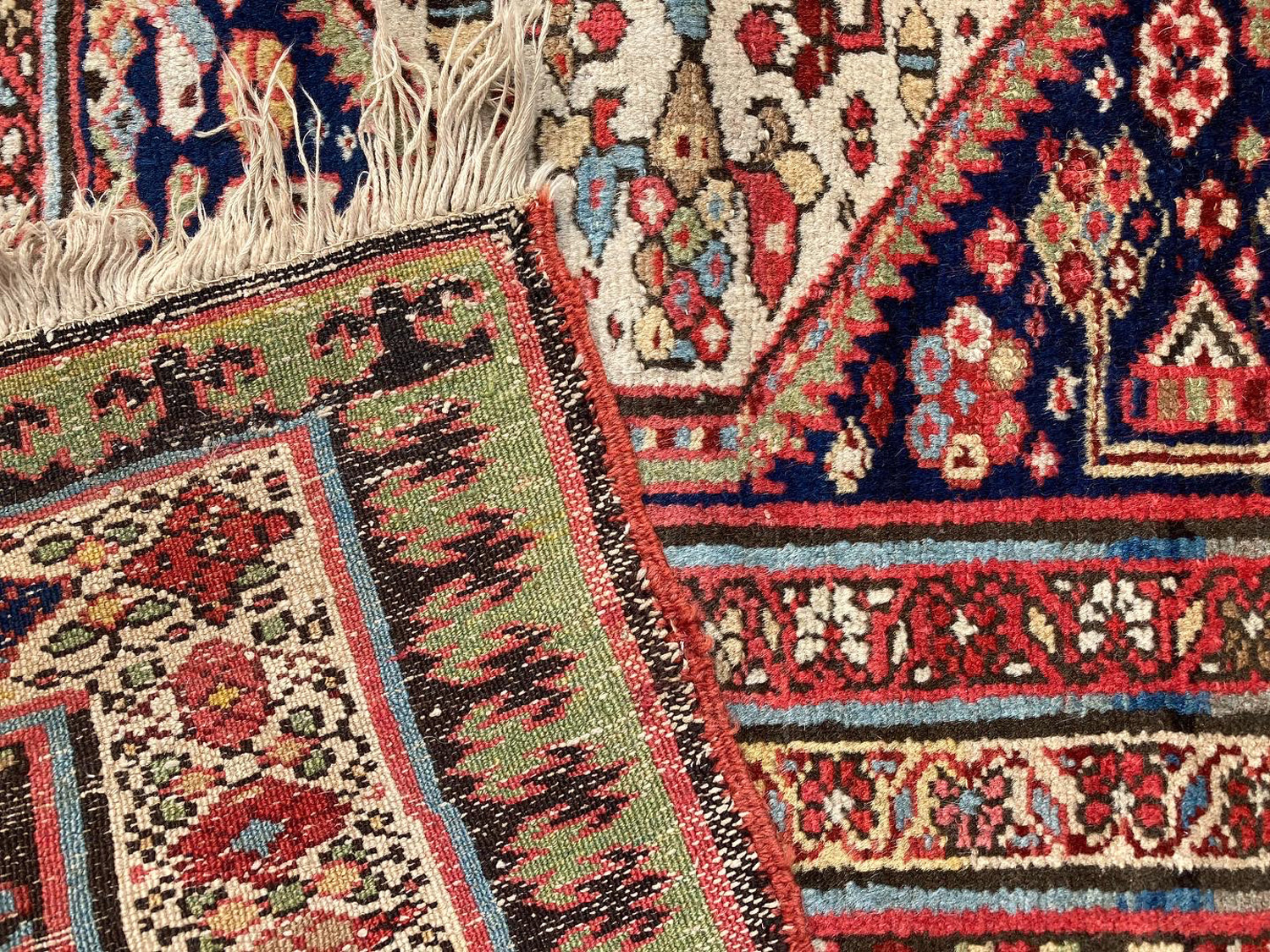 Weave detail of a northwest Persian rug, Douglas Stock Gallery, antique Persian Rugs Boston,MA area