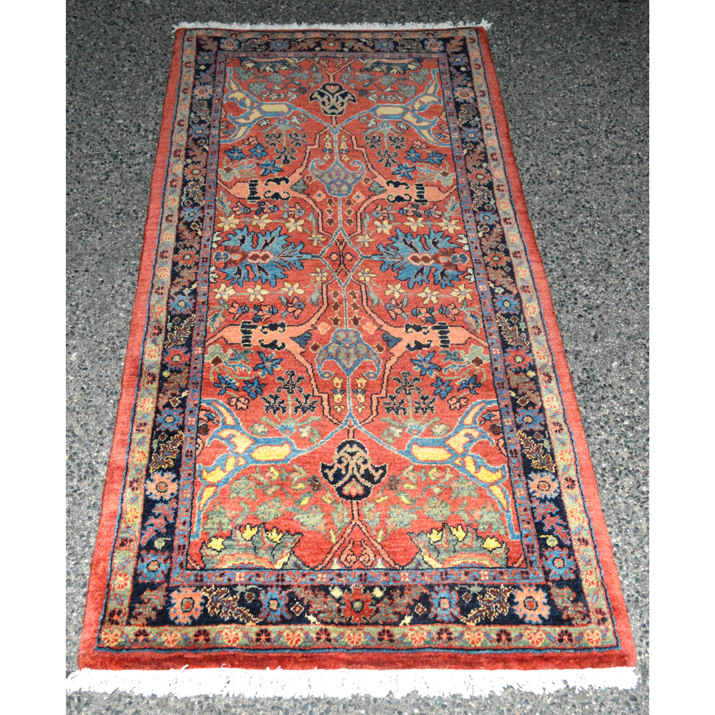 New hand woven Bidjar rug with Split Arabesque design, Douglas Stock Gallery, natural dye hand woven Orinetal rugs Boston,MA area