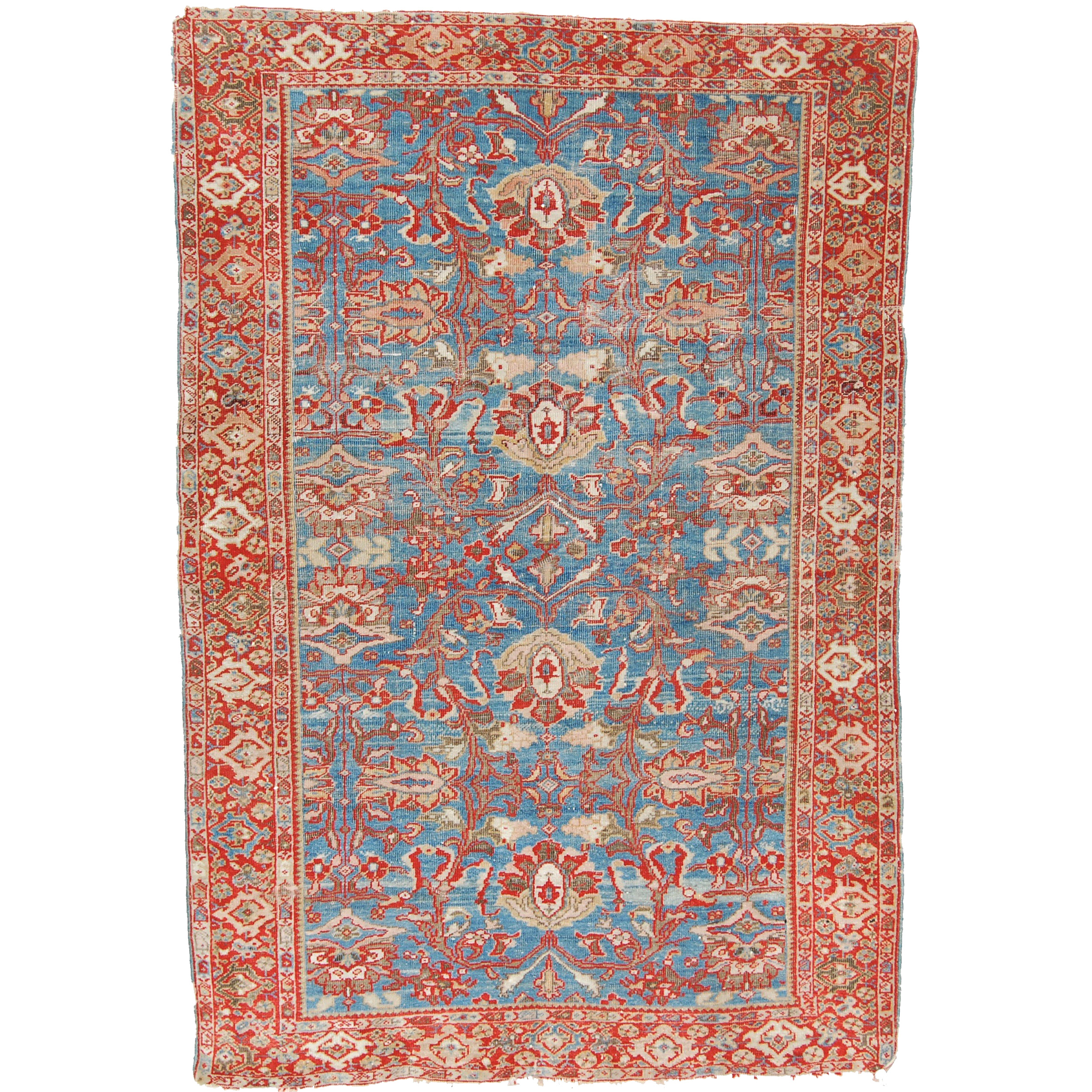 Exceptional small Persian Sultanabad rug, possibly produced by Ziegler & Co., circa 1890, Douglas Stock Gallery Archives, antique Oriental rugs Boston area, antique rugs New York, antique rugs New England