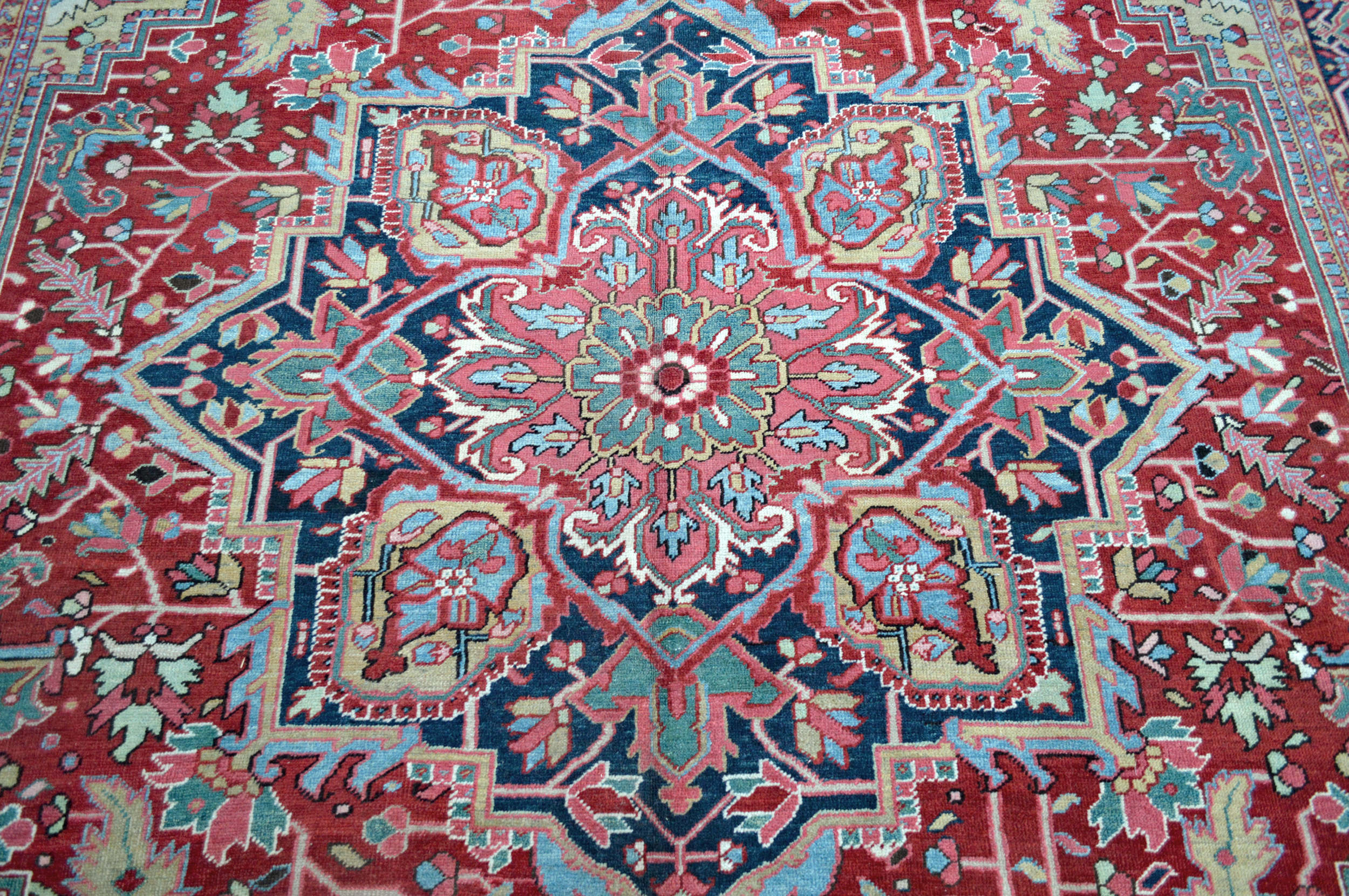 Medallion detail from an antique Heriz carpet - Douglas Stock Gallery, antique Persian carpets Boston,MA area