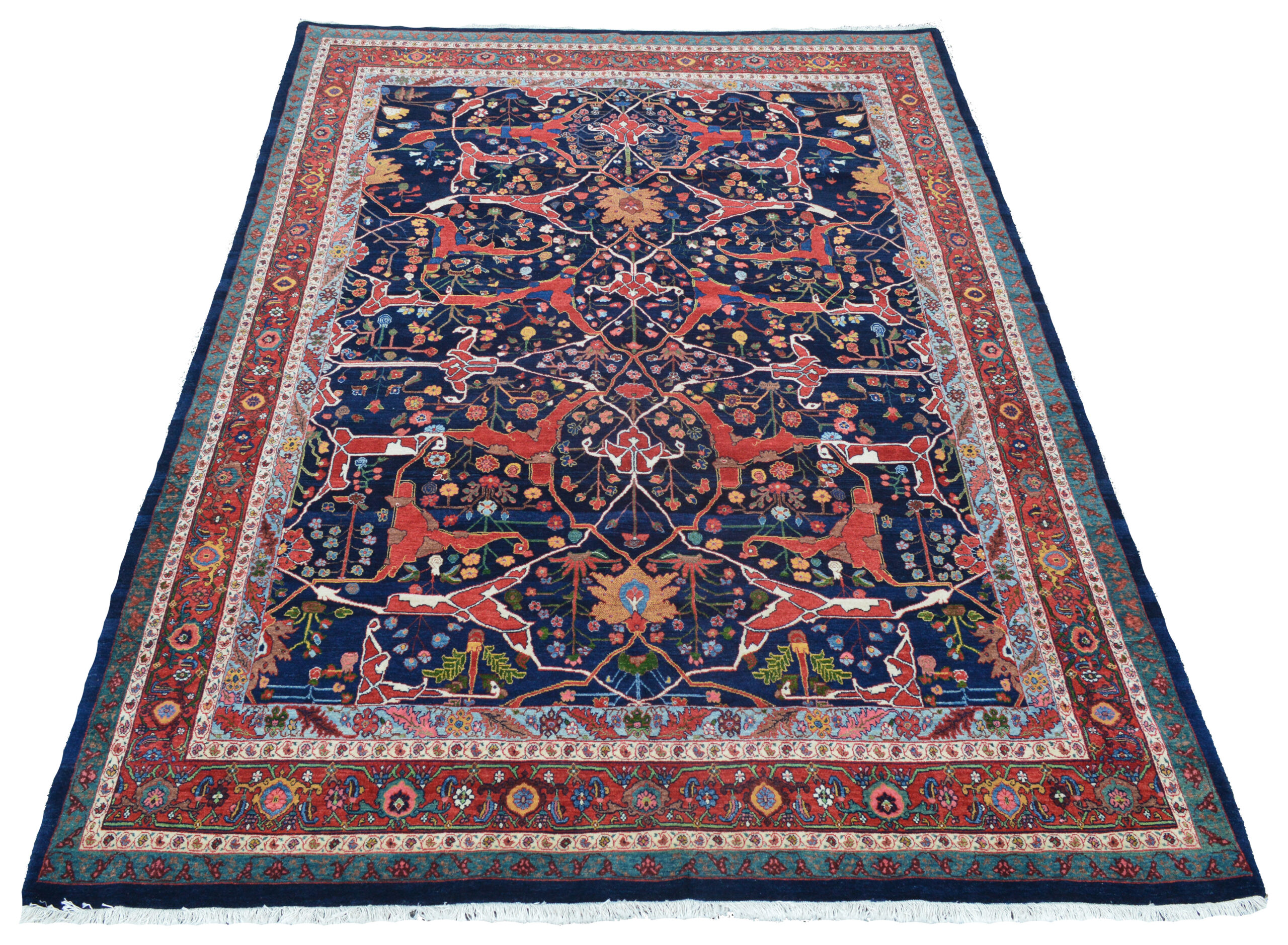New hand woven natural dye Bidjar carpet with the classic Split Arabesque design - Douglas Stock Gallery, Oriental rugs Boston,Ma area