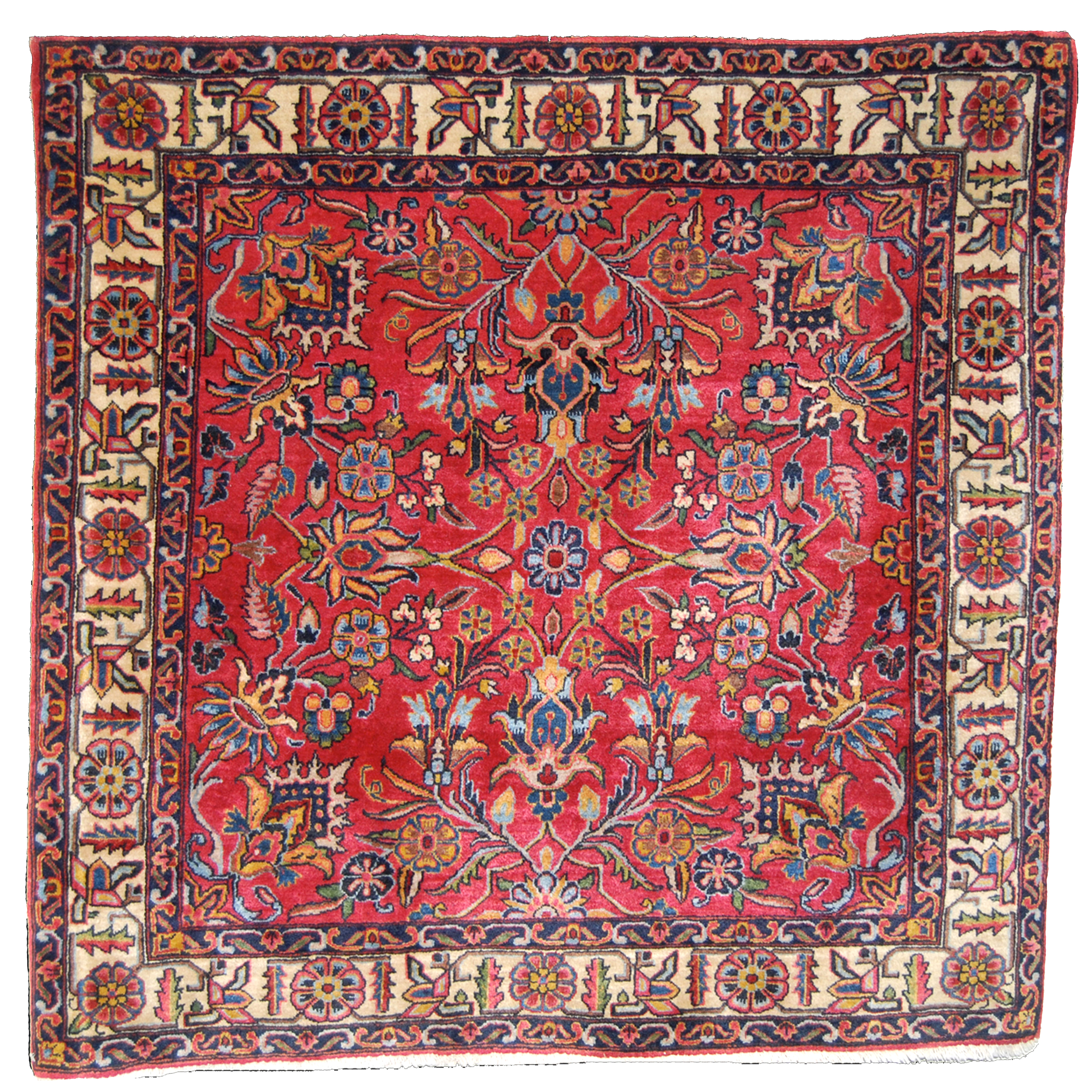 Antique Sarouk rug of the type sometimes referred to as a "Ghiassabad" Sarouk rug. Douglas Stock Gallery Antique Oriental Rug Research Archives