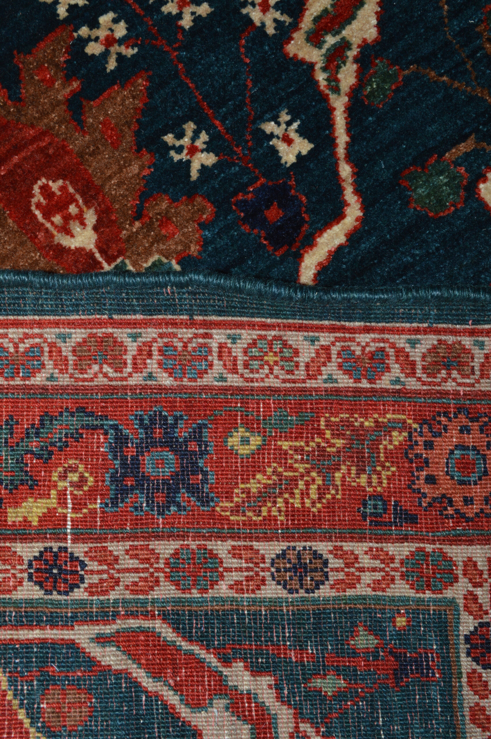Weave detail of a fine, hand woven contemporary Bidjar rug. Douglas Stock Gallery, new Oriental rugs Boston,MA area