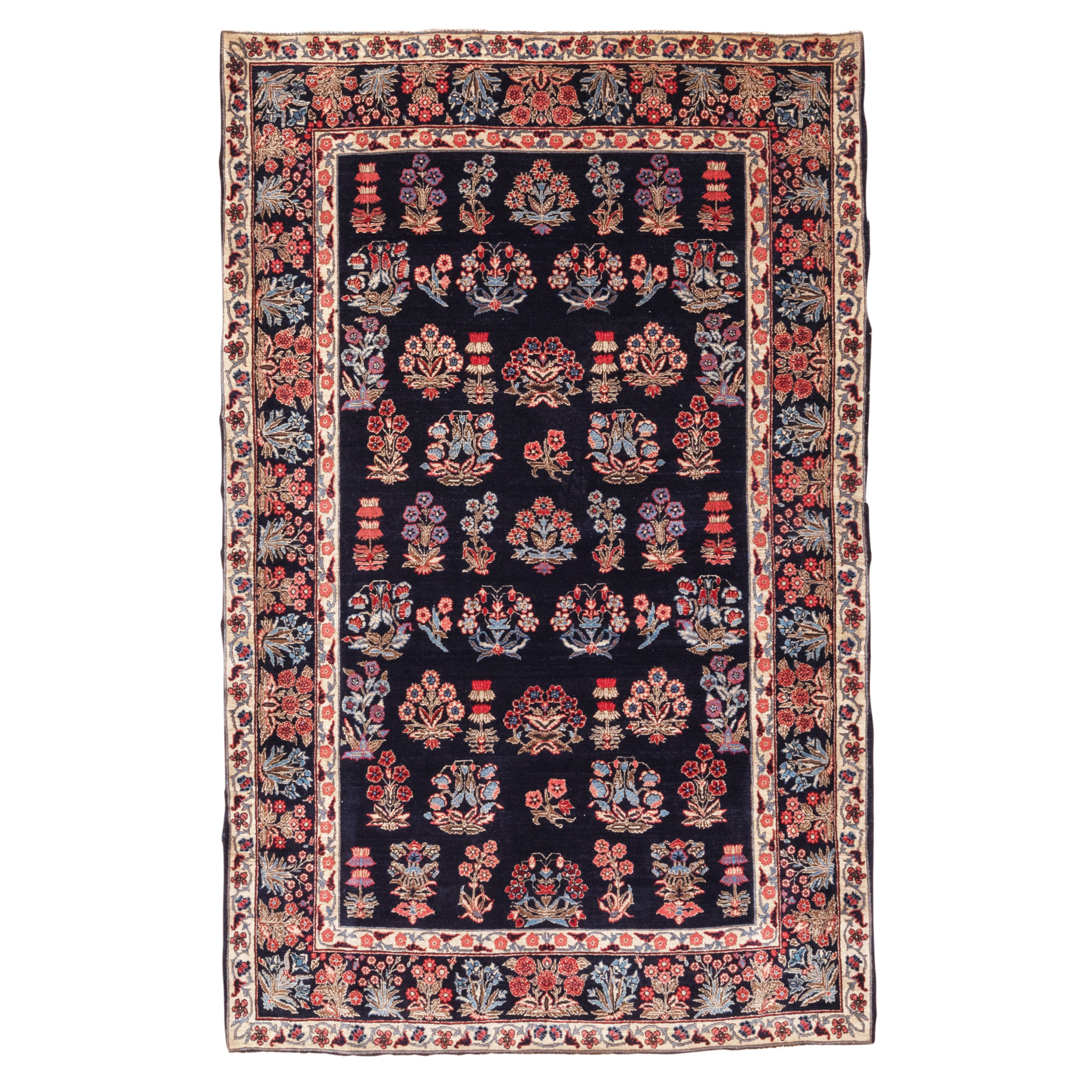 A finely woven antique Persian Sarouk rug, seemingly contemporaneous in age with late fereghan Period or Early Maharani period examples, circa 1910 to 1915, but not really resembling either type. douglas stock gallery specializes in antique Fereghan Sarouk rugs and other types of antique Persian Farouk rugs, antique Farouk rugs boston,Ma area