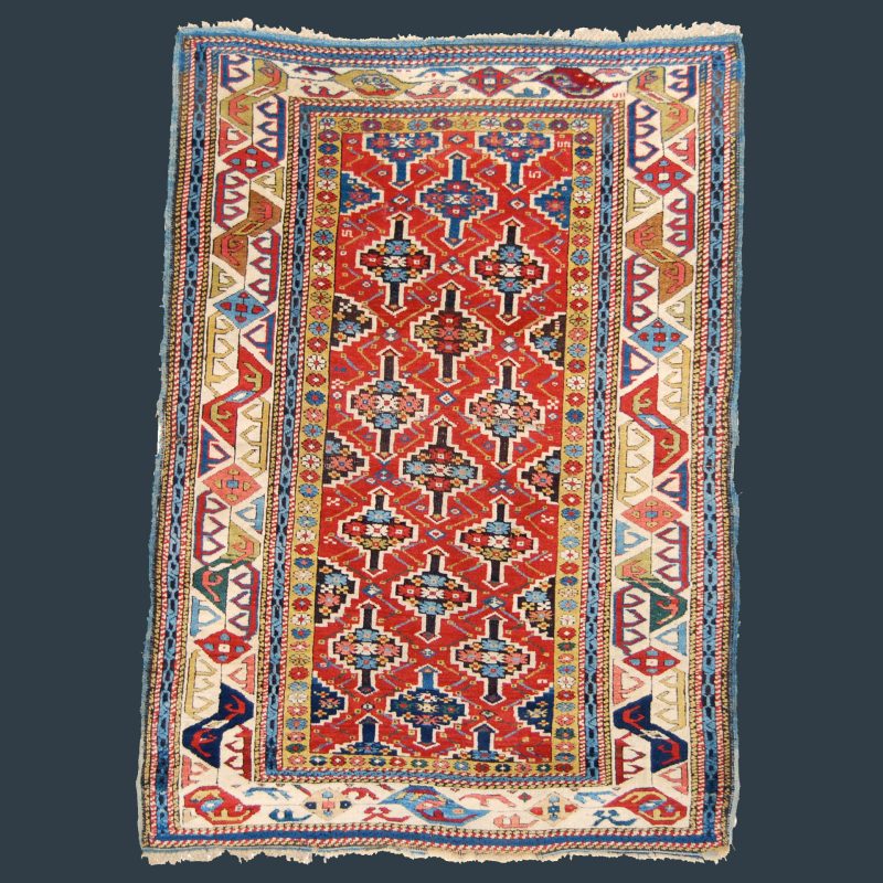 An important 19th century Caucasian Kuba rug. Douglas Stock Gallery Archives.